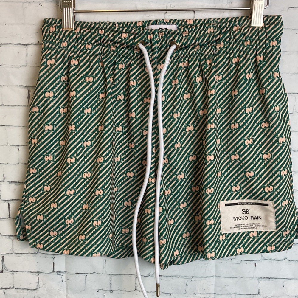 RYOKO RAIN SHORTS - All-over Logo Mesh Basketball Unisex Adult Small Streetwear - Picture 2 of 15